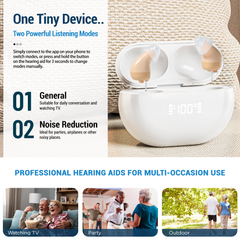 Minura Pro – Discreet Rechargeable CIC Hearing Aids (App Controled)