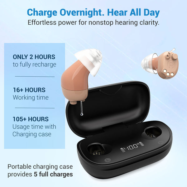 Minura – Discreet rechargeable hearing aids for seniors - Claritytone