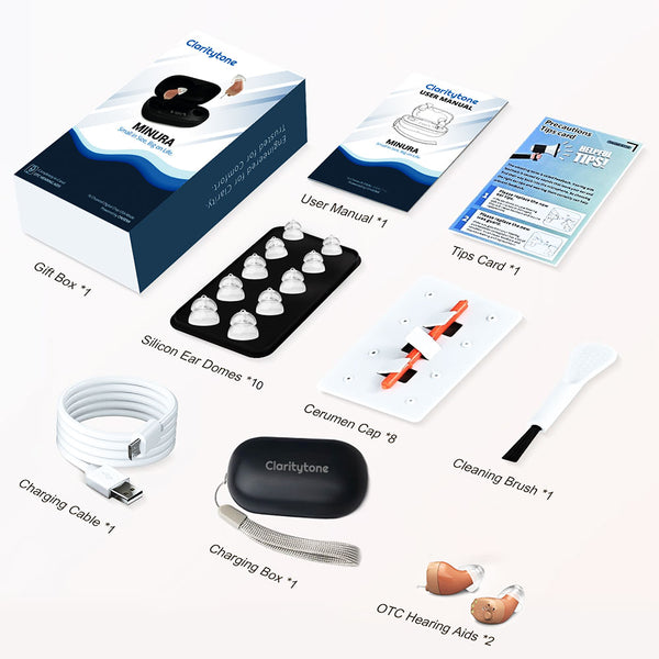 Minura – Discreet rechargeable hearing aids for seniors - Claritytone