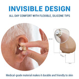 App-Controlled CIC Hearing Aid - Discreet Rechargeable Design - Smart 16 Channel Digital Sound - Personalized Audio Control and comfortable fit