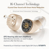 invisible Hearing Aids with App Control – Rechargeable CIC In-Ear, Self-Adjusting 16-Channel Sound, Tinnitus Support, OTC UK – Minura Pro Beige