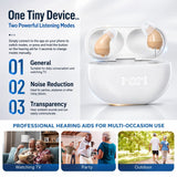 Rechargeable invisible Hearing Aids with App Control – Rechargeable CIC In-Ear, Self-Adjusting 16-Channel Sound, Tinnitus Support, OTC UK – Minura Pro Beige