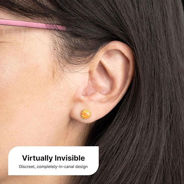 App-Controlled CIC Hearing Aid - Discreet Rechargeable Design - Smart 16 Channel Digital Sound - Personalized Audio Control and comfortable fit